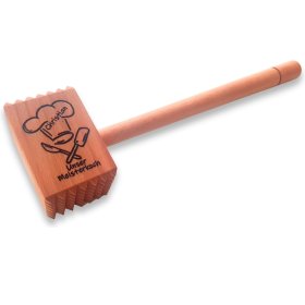 Fleischklopfer mit Gravur Meisterkoch mit Mütze